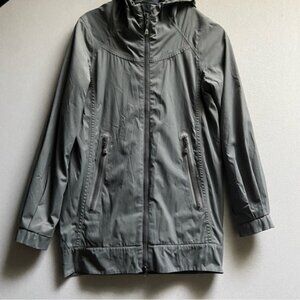 Lululemon Athletica hooded rain wind hooded full zip oversized lined jacket Sz 2